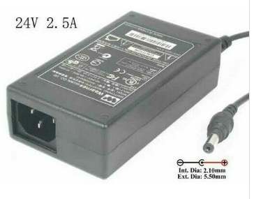 Wearnes WDS060240 AC Adapter 24V 2.5A, 5.5/2.5mm, C14, New